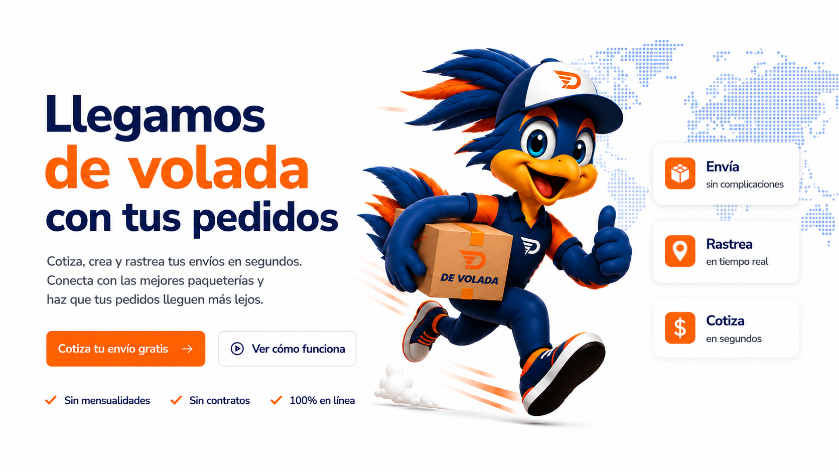 De Volada: cotiza, crea y rastrea tus envíos